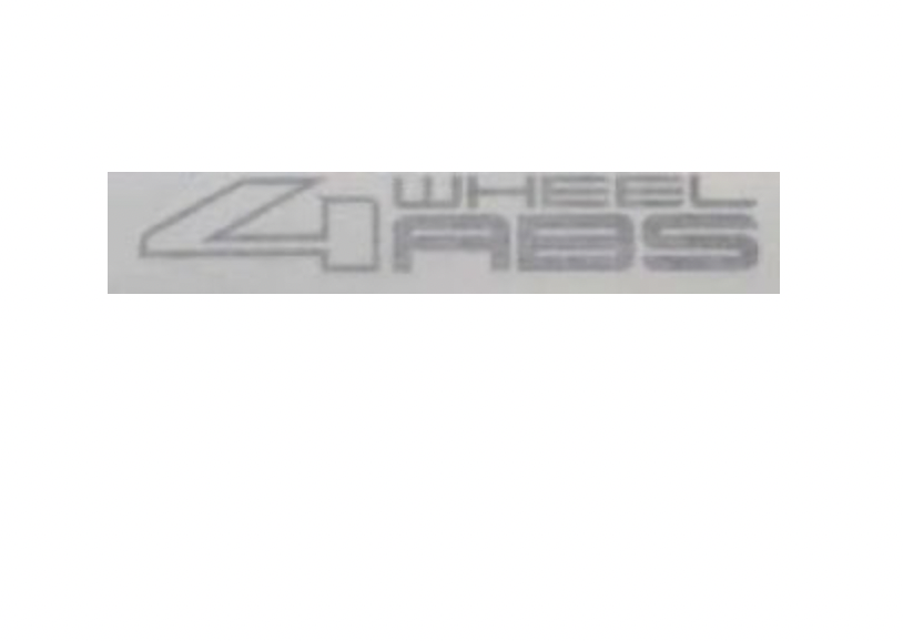 4 WHEEL ABS Yazısı Ranger Koyu Siyah